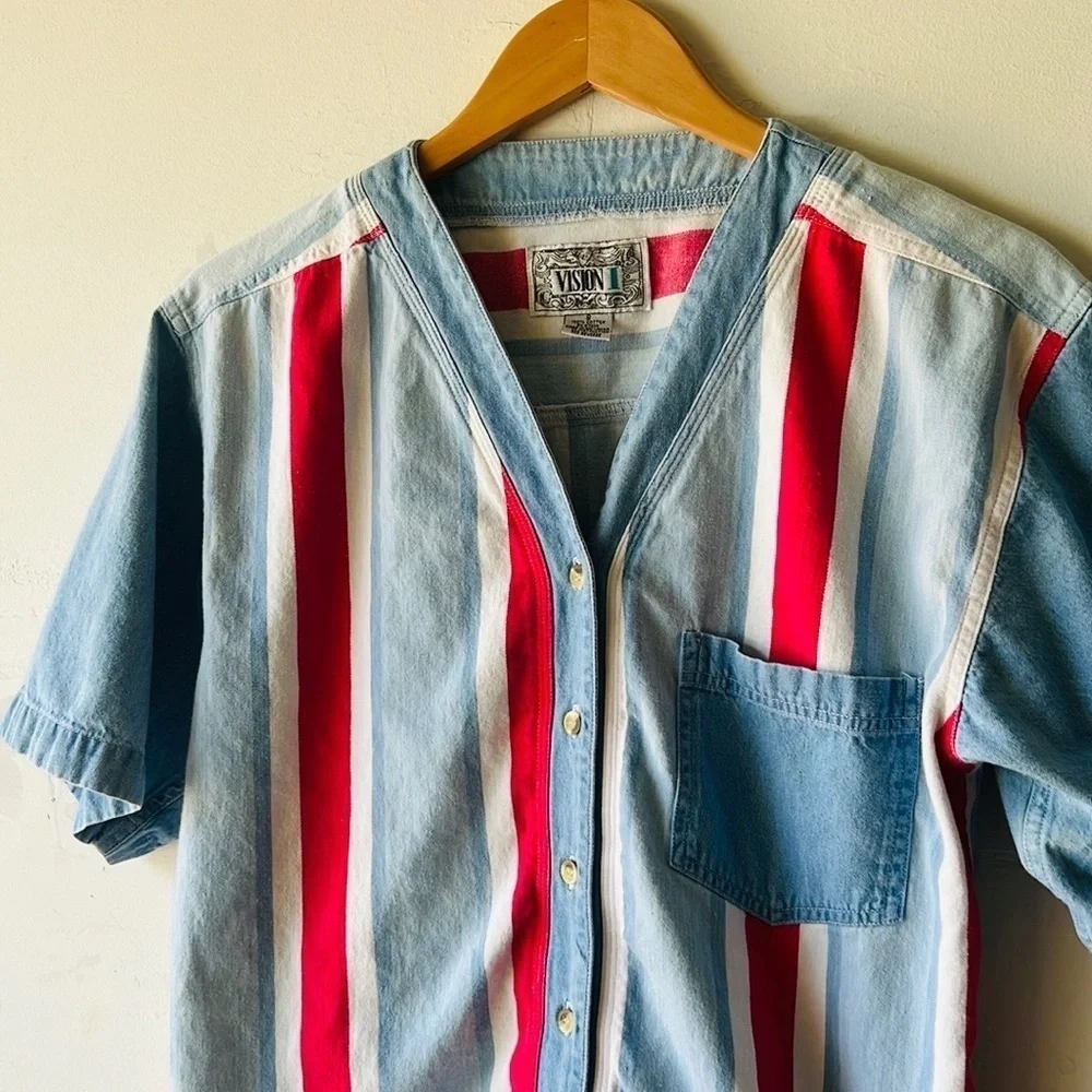 Vintage Striped Button Down - Picture 3 of 7